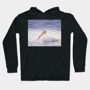 White American Pelican Peacefully Drifting Hoodie